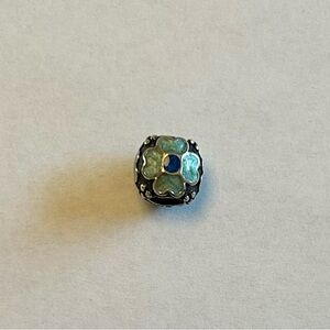 Pandora Retired Sterling Silver Daisy Flower with Blue Enamel Bead - 790433EB